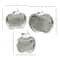Silver Apple Stainless Steel Contemporary Tray Set